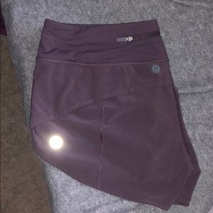 Maroon women’s lululemon shorts